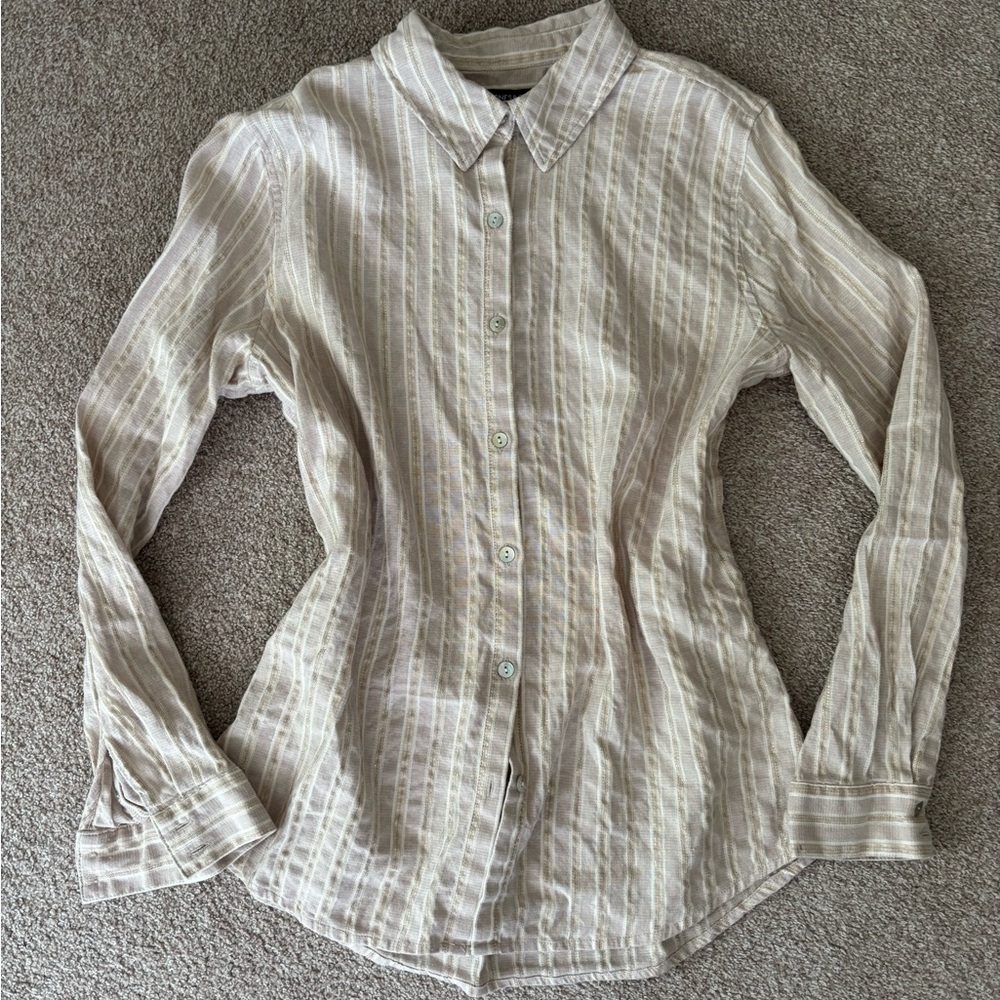 Striped Button-Up Shirt